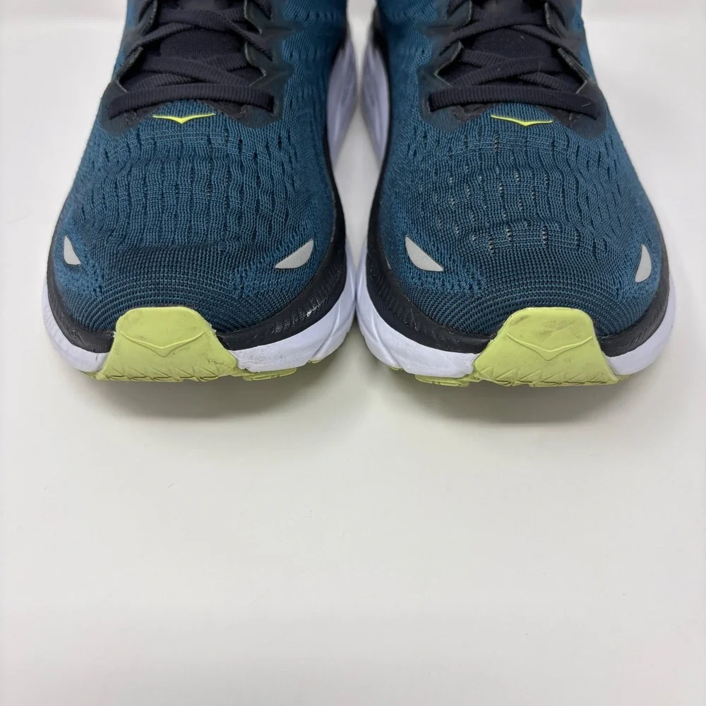 Hoka Clifton 8 Mens Size 10 Blue Green Athletic Running Shoes Sneakers